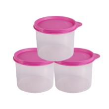 特百惠 600ml圆罐保鲜蔬菜沙拉鲜果冰箱家用冷藏食品密封储藏盒