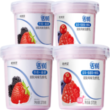 京东百亿补贴:新希望活润大果粒酸奶草莓桑葚370g*2杯+蓝莓树莓370g*2杯 风味发酵乳