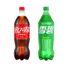 88VIP会员：Coca-Cola 可口可乐 雪碧组合夏日家庭装聚会碳酸饮料大瓶装1.25L*2瓶 原味