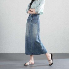 27日10点：DUIBAI 对白 复古牛仔半身裙