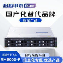 超越申泰 飞龙RM5000-F服务器 FT-2000+/64/128G/480G SSD*2+4T*6/2G缓存/四千双万/双电/试用版麒麟系统GFB