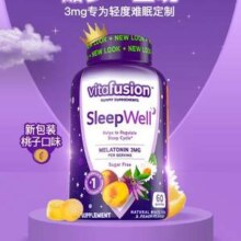 Vitafusion 无糖褪黑素舒眠软糖3mg*60粒*2件