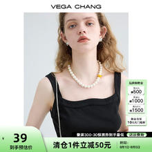 VEGA CHANG 吊带背心女内搭设计感小众美背小衫2024打底衫上衣外穿 黑色 均码