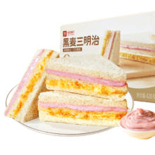 良品铺子 黑麦三明治吐司面包 420g