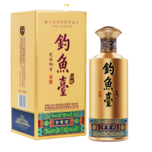 京东百亿补贴、plus会员立减:钓鱼台  贵宾酒（珍藏版）酱香型白酒 53度 500ml 单瓶装