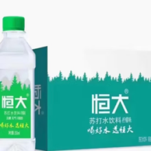 恒大冰泉 苏打水原味无糖无汽弱碱性水  柠檬味 350ml*24瓶