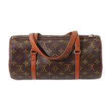 LOUIS VUITTON 路易威登 中古95新Lv/路易威登老花巴比龙手提/圆筒包/植鞣革更新