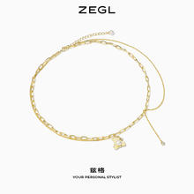 ZENGLIU ZEGL设计师童趣熊系列人造珍珠小熊项链女小众设计感冷淡风锁骨链