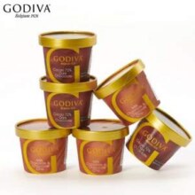 Godiva 歌帝梵 黑巧碎牛奶巧克力冰淇淋 91g单杯装*2件