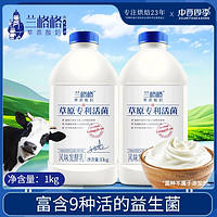 兰格格 草原酸奶1kg*2瓶内蒙古风味发酵乳酪早餐家庭装