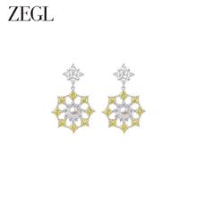 ZENGLIU ZEGL设计师花知夏系列花朵耳环女小众设计感高级耳钉925银针耳饰