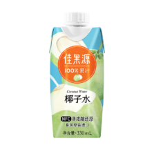 plus会员：佳果源100%NFC椰子水泰国进口纯椰青水330ml*6瓶*2件+凑单