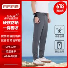 京东京造 速干冰丝凉感运动裤高弹透气跑步长裤男 深灰 M