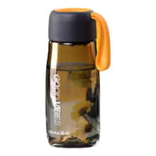 plus会员:茶花（CHAHUA）运动水杯夏季塑料水壶 黄色 520ml 1个