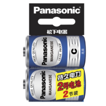 松下（Panasonic）碳性2号二号C型干电池2节R14适用于收音机遥控器手电筒玩具热水器R14NU/2SC