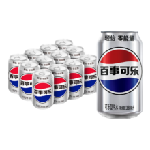 再降价，plus会员，概率券，需首购礼金:百事可乐 Pepsi轻怡 无糖零卡 碳酸饮料330ml*12听 *4件