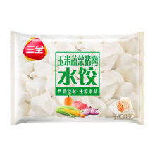 PLUS会员：三全 玉米蔬菜猪肉水饺  450g约28个*任选10件
