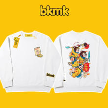 bkmk 国潮旷世奇才卫衣男秋季新款卡通悟空宽松纯棉圆领上衣服潮牌