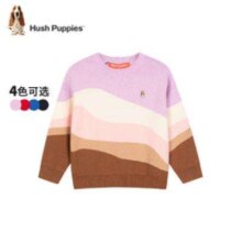 【合73.31元/件】 Hush Puppies 暇步士 中大童柔软舒适时尚百搭线衣 任选2件