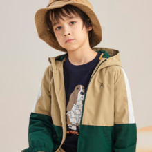 PLUS会员！Hush Puppies  暇步士 儿童短款风衣 暖卡其