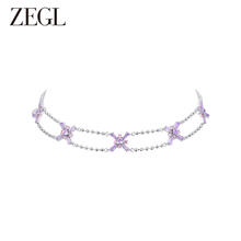 ZENGLIU ZEGL设计师仙甜十字架系列双层项链女轻奢小众高级choker锁骨颈链