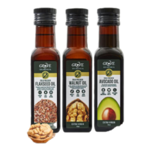 GROVE格露芙有机牛油果油核桃油亚麻籽油宝宝食用油婴儿辅食油热炒凉拌 牛油果油+亚麻籽+核桃油共330ml