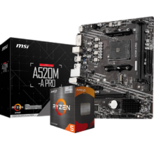 京东百亿补贴、plus会员:AMD 锐龙CPU 处理器 搭华硕B450B550CPU主板套装 板U套装 微星A520M-A PRO R5 5600(散片)套装