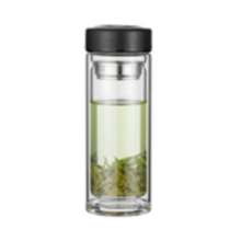皇家洛克（ROYALLOCKE）双层玻璃杯泡茶杯子【基础款】钢本色350ML
