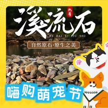 松宝 鱼缸造景装饰 底砂溪流石 2.5kg