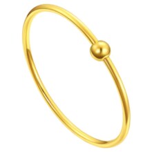 20点：CHJ JEWELLERY 潮宏基 万花筒系列 女士圆珠足金手镯 约12.5g CV000000004