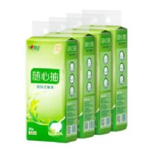 PLUS会员：心相印 茶语悬挂式抽纸 M码 4层320抽*4提/件*3件 赠送挂钩