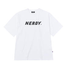 NERDY 2024夏新款情侣装短袖女糖果色宽松休闲t恤圆领字母印花上衣