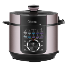 20点开始、PLUS会员：Midea 美的 MY-YL50X3-102R 电压力锅 5L