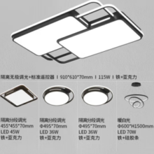 20点开始！NVC Lighting雷士照明 艺格系列 WHXD125Z/F-03 简约灯具套装 三室两厅