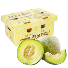 plus会员：京鲜生玫珑网纹甜瓜2粒 铂金果 礼盒装2.5kg