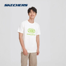 plus会员：斯凯奇（Skechers）2024夏季新款圆领短袖男女同款T恤百搭休闲运动衫
