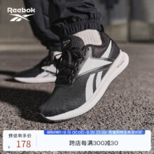 plus会员：Reebok锐步 官方夏男款 轻便时尚 休闲运动跑步鞋 黑色/白色