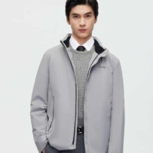 再降价、PLUS会员: 波司登 奥莱鹅绒羽绒服 男士经典商务立领保暖百搭外套 古典灰