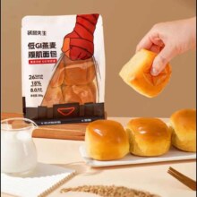 需plus会员：袋鼠先生 低GI 燕麦腹肌面包 原味 200g*2袋