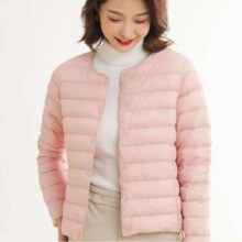 plus会员：雅鹿 新款轻薄款 羽绒服内胆 轻便冬季外套 粉色