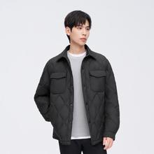 BOSIDENG 波司登 衬衫羽领秋季宽松羽绒外套轻薄羽绒服男