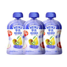 Heinz 亨氏 奇异果梨苹果有机果泥3袋婴儿辅食24年1月生产