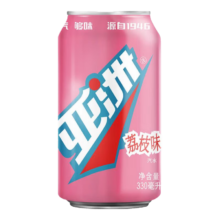 亚洲（ASIA） 易拉罐老汽水气泡水 荔枝味330ml*12罐