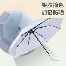 CONCH 海螺 银胶渐变遮阳防晒折叠全自动伞男女晴雨伞