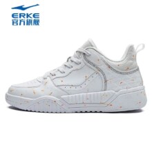鸿星尔克 板鞋 正白/亮银（1350） 41