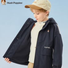 Hush Puppies 暇步士 儿童风衣厚外套 藏蓝A款