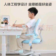 百亿补贴：京东京造儿童学习椅学生椅子写字椅 儿童座椅【升级固定气杆定向椅座】蓝