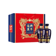 京东百亿补贴：泸州老窖 头曲 蓝花瓷 龙兴万事 白酒 礼盒 500ml*2瓶 组套 中秋礼盒