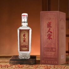 京东试用：不老潭 浓香型白酒礼盒瓶装52度 500mL 1瓶