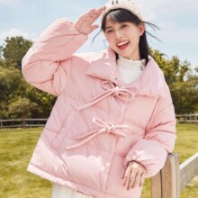 PLUS：森马（Semir）女款羽绒服 立领蝴蝶结  粉红60005 +凑单品